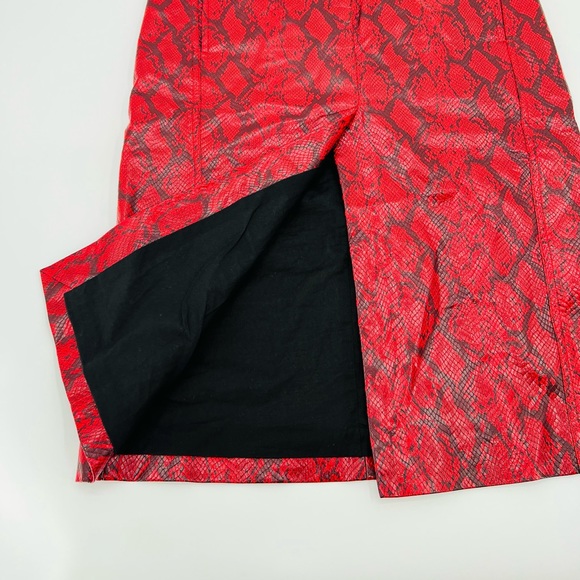 Tibi snake skin faux leather pencil skirt size 2 - Picture 6 of 10
